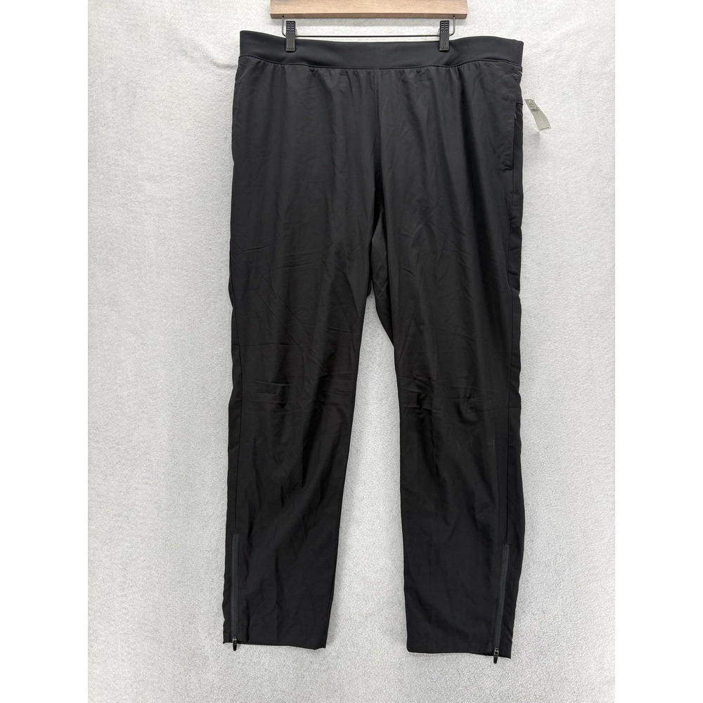 Old Navy Active Go Dry Cool Track Pants Mens XL Black Tapered Zip Hem Running
